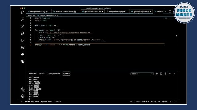 Getting started with asyncio in Python. DevNet Snack Minute Episode 25. смотреть онлайн