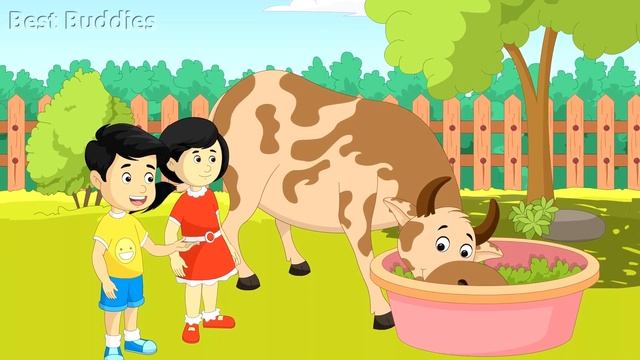 Moo, Moo, Brown Cow || English Nursery Rhymes || Songs For Children || Best Buddies смотреть онлайн