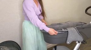Как переодеть козырек на Stokke Xplory с люльки на прогулку | Как снять чехол с коляски для стирки