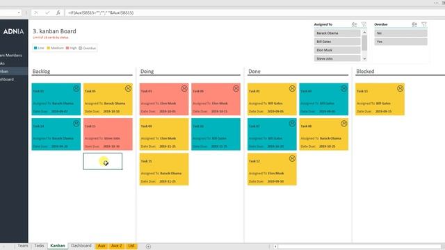 Automated Kanban Excel Template смотреть онлайн