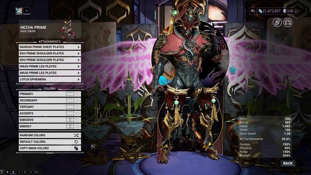 Warframe | Fashion Frame | Nezha Prime : Color inspired by Chinese Dragon смотреть онлайн