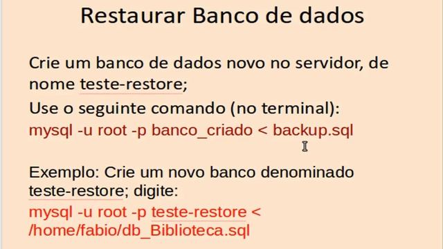MySQL - mysqldump - Backup e Restauração do Banco de Dados - 25 смотреть онлайн
