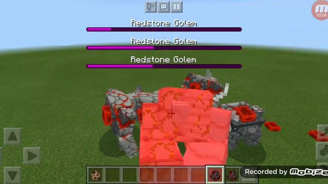 Giant Iron Golem Vs Redstone Golem and Redstone Monstrosity - Minecraft Addons смотреть онлайн