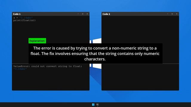 How to fix ValueError: could not convert string to float in Python смотреть онлайн