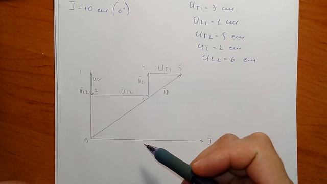 Расчет RLC цепи переменного тока │Построить векторную диаграмму, определить показание вольтметра смотреть онлайн
