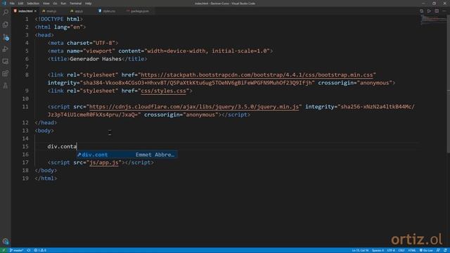 Electron Curso: 109 Inicio Creación Interfaz Gráfica de Usuario (GUI) sobre el Archivo index.html смотреть онлайн