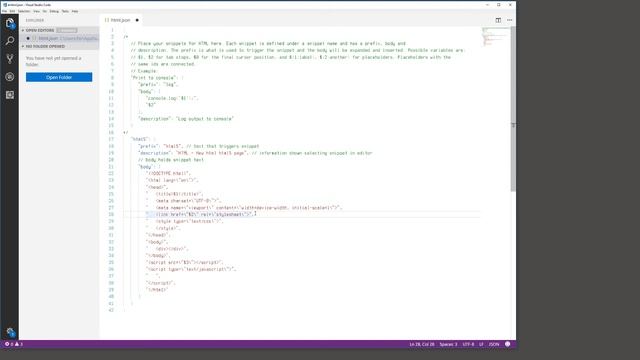 Add snippets to Visual Studio Code смотреть онлайн