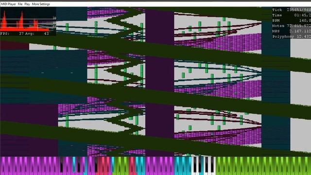 [Black MIDI] Ultralight MIDI Player - Bad Apple!! 174.60 Million смотреть онлайн