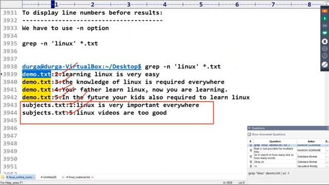 Session 34 grep command and various options i, c, n, w, l, v, A, B, C смотреть онлайн