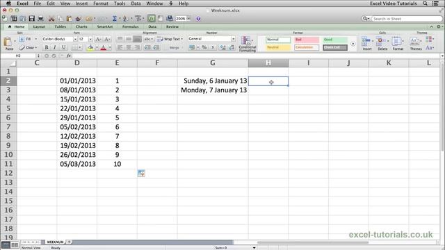 Microsoft Excel Tutorial: WEEKNUM Function смотреть онлайн