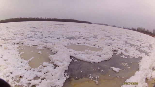 зимний разлив Днепра. смотреть онлайн