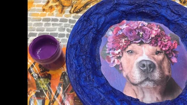 Декор тарелки к Новому году 2018 - год Собаки. Diy. смотреть онлайн