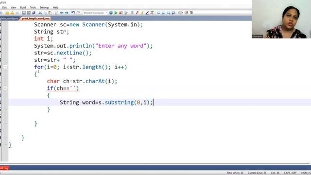 Enter sentence and print length of each word | Strings in JAVA | TechVidya смотреть онлайн