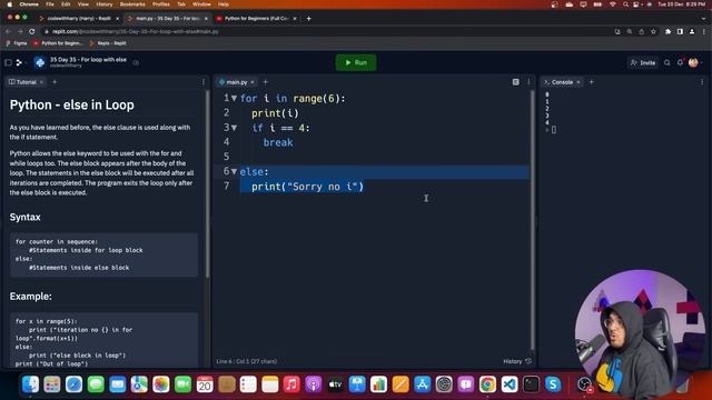 for Loop with else in Python | Python Tutorial - Day #35 смотреть онлайн