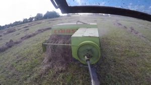 Заготовка сена закончилась поломкой. Трактор Синтай. Пресс подборщик Class Markant