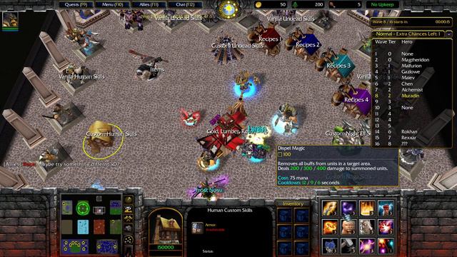 【WarCraft 3】Custom Team Survival v5.18 ► Game 36 (Beastmaster) ★ Normal (Wave 11) ║#418║ смотреть онлайн