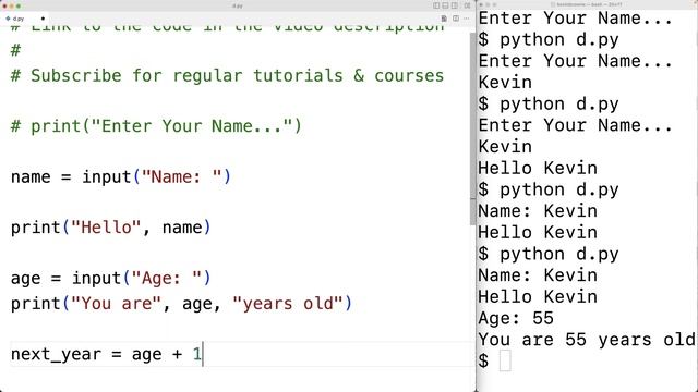Accepting User Input With input() | Python Tutorial смотреть онлайн