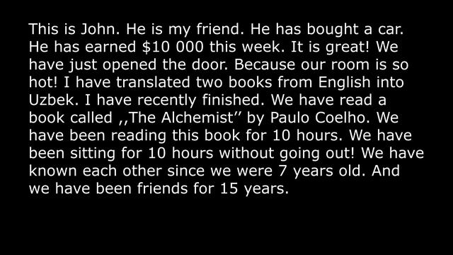 Mini-story for the present perfect and the present perfect continuous смотреть онлайн