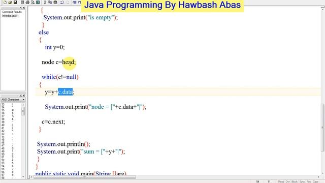 sum of elements in linkedlist (Kurdish Datastructure in Java by Hawbash) ...Part13 смотреть онлайн
