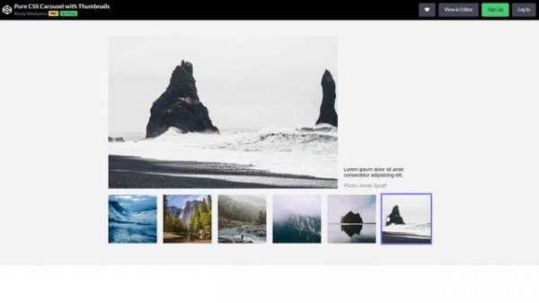 TOP 5  CODEPEN - Carousel Using HTML, CSS and JavaScript