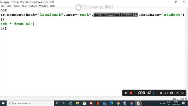 Class:XII Computer Science(Connection between python and SQL) смотреть онлайн