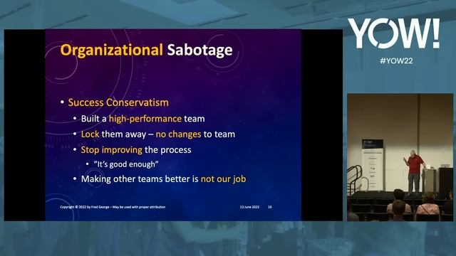 Sabotaging a Transformation • Fred George • YOW! 2022 смотреть онлайн