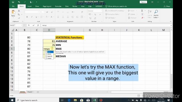 STATISTICAL functions in Microsoft Excel 2019 смотреть онлайн