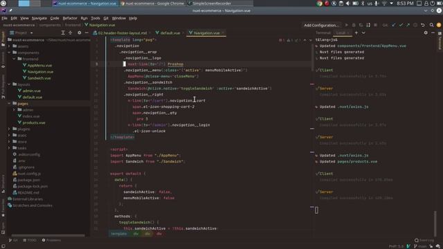 Nuxt layout (Header, Footer, Menu) смотреть онлайн