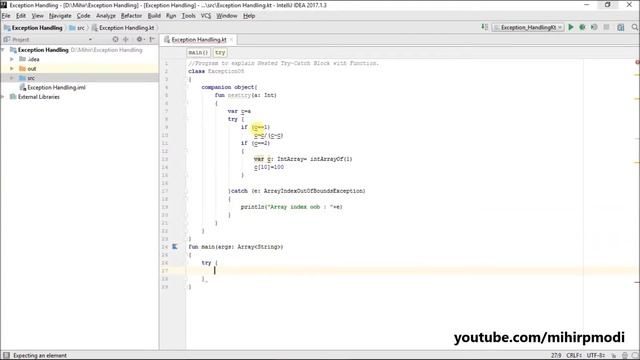 #188 Kotlin Tutorial | Nested try-catch block with function смотреть онлайн