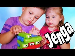 ✿ ЧЕЛЛЕНДЖ ДЖЕНГА JENGA CHALLENGE Новая ИГРА ДЖЕНГА Для Детей Challenge Jenga unboxing and play