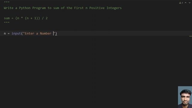 Write a Python Program to sum of the First n Positive Integers смотреть онлайн