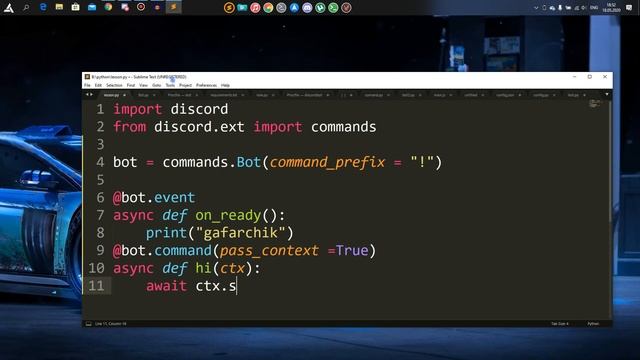 Discord bot на python/установка и начальные функции/discord.py смотреть онлайн