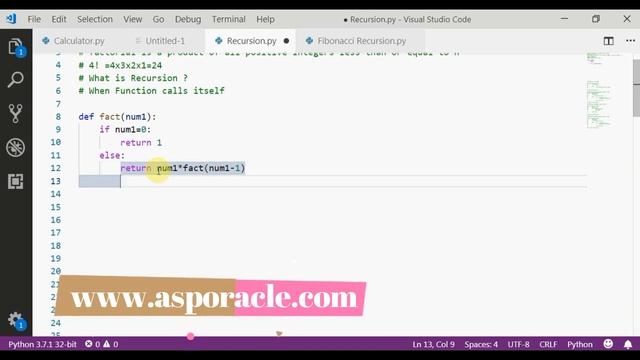 #42 Python Tutorial | Factorial Using Recursion In python (HINDI) смотреть онлайн