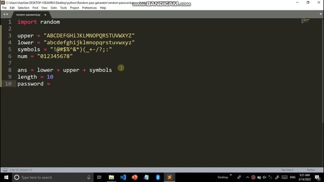 Random password genarator using python | beginner tutoreal | programming | python | #1 смотреть онлайн