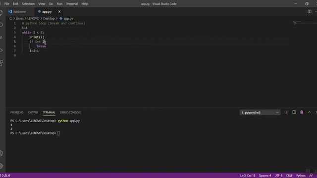 Python break, continue example (Under 1 minute) смотреть онлайн