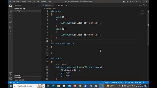INHERITANCE IN JAVA | EXTENDS KEYWORD | HOW TO CREATE CHILD CLASS | SOFTWARE SERVICES AND SOLUTIONS смотреть онлайн