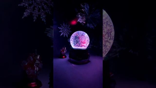 Шар со снегом музыкальный, с подсветкой LED "Дед Мороз с ёлкой» смотреть онлайн