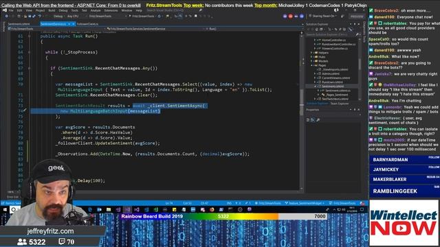 February 12, 2019 - Stream Widgets using ASP.NET Core and Azure Sentiment Analysis смотреть онлайн