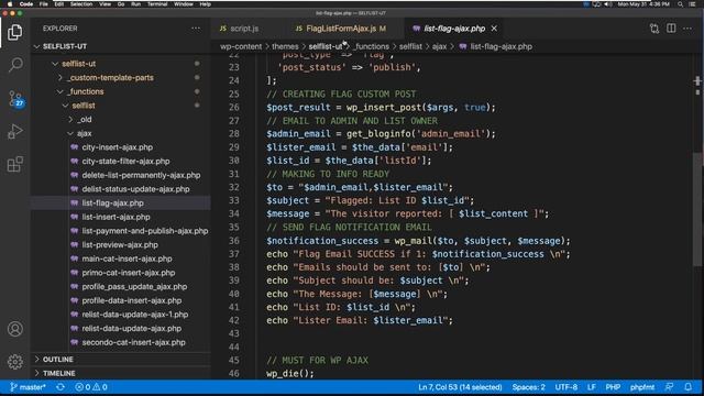 FLAG A POST AS A VISITOR & NOTIFY ADMIN W/ JS + CPT + INDEXED DB P6 | NOTIFY ADMIN W/ PHP & WP AJAX смотреть онлайн