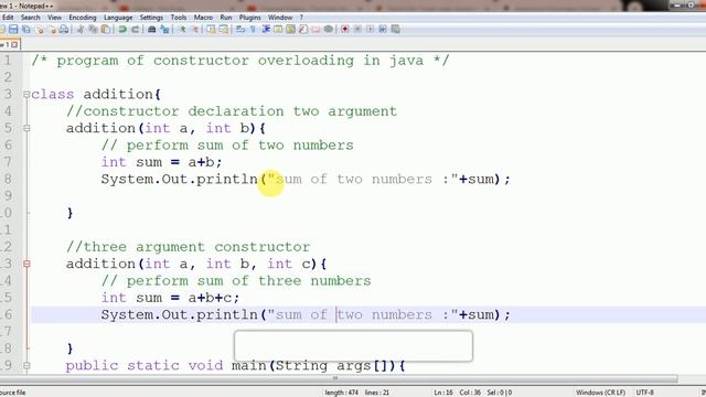 Constructor overloading in java with Example смотреть онлайн