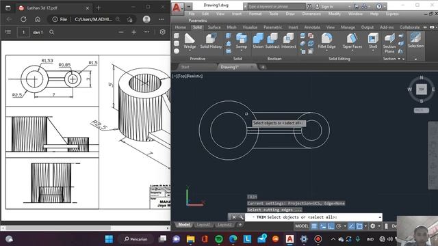 latihan autocad 12 3D смотреть онлайн
