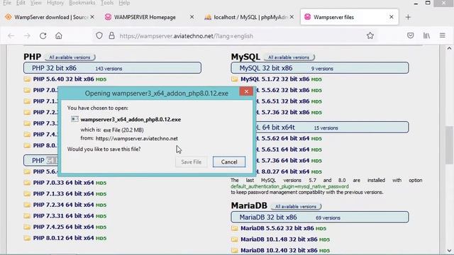 How to Download and Install WampServer 3.2.5 on Windows (Apache, MySQL, PHP and phpMyAdmin) смотреть онлайн