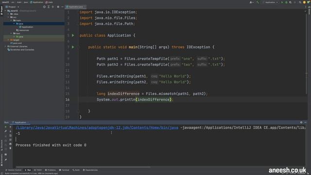 The easy way to compare files with Java 12 - Tutorial смотреть онлайн