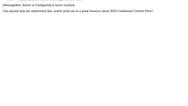 Databases: SSIS Control Flow: Precedence constraints not working as expected смотреть онлайн