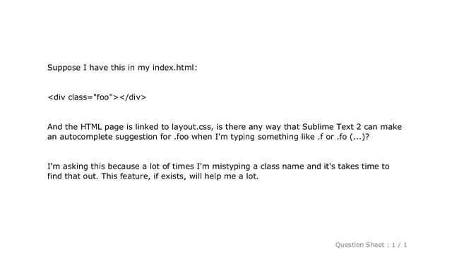 HTML : Can Sublime Text Autocomplete CSS Classes? смотреть онлайн