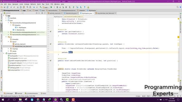 #4 WhatsApp Status Downloader using Android Studio Tutorial (Adapter) смотреть онлайн