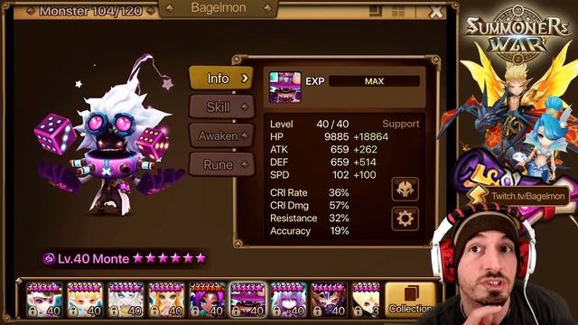 SUMMONERS WAR : MONTE the Dark Dice Magician Hall of Heroes - Good or Food? смотреть онлайн