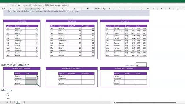Ms Excel : Interactive Datasets for Dashboard Creation смотреть онлайн