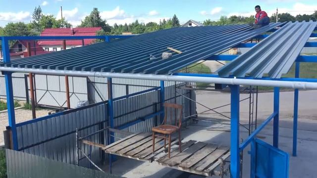 23 покрасили каркас, возводим кровлю смотреть онлайн