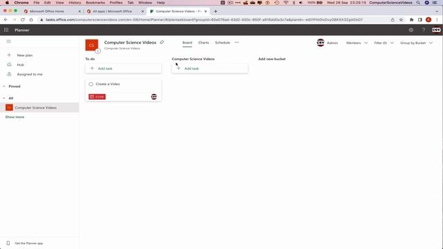 How To USE Microsoft Planner For Office 365 On A Mac - Tutorial 5 - Delete A Bucket - Basic Tutoria